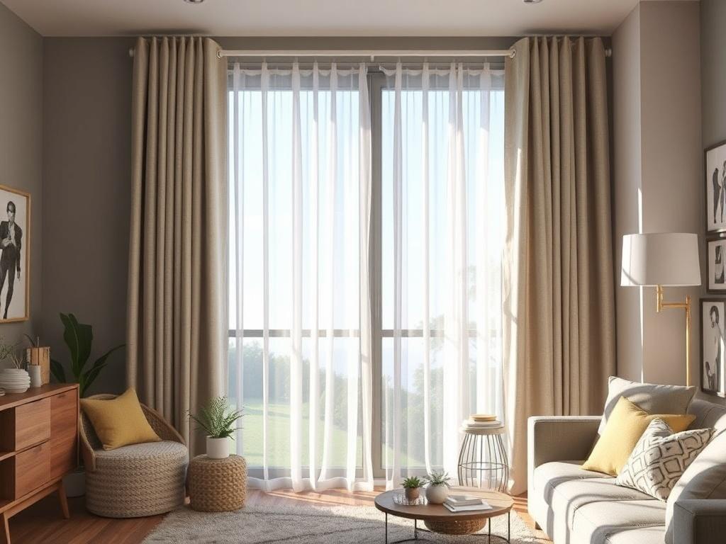 blackout curtains in the houseфото